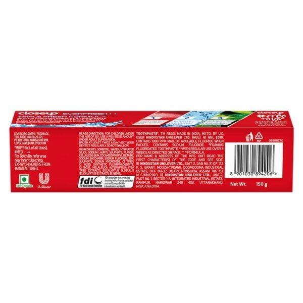 Closeup Everfresh+ Anti-Germ Red Hot Gel Toothpaste 150 g - Image 2