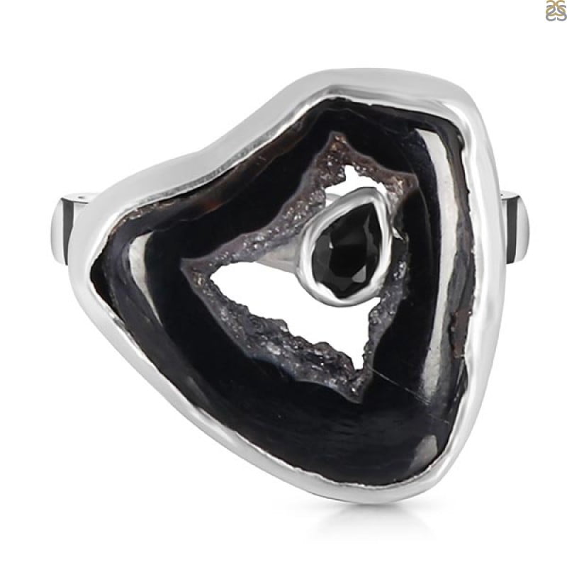 Agate (Black) Adjustable Ring-ADJ-2R (ABL-2-121)