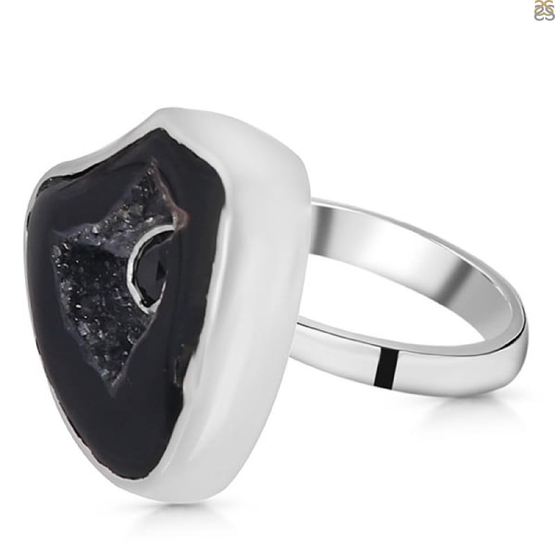 Agate (Black) Adjustable Ring-ADJ-2R (ABL-2-121) - Image 2
