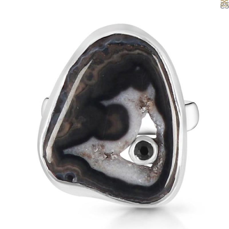 Agate (Black) Adjustable Ring-ADJ-2R (ABL-2-110)