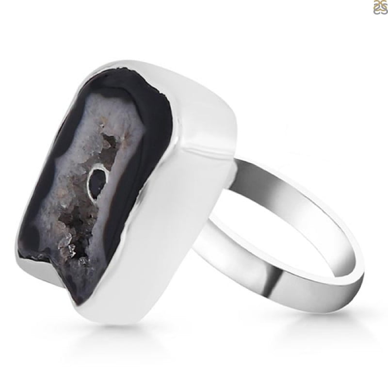 Agate (Black) Adjustable Ring-ADJ-2R (ABL-2-112) - Image 3