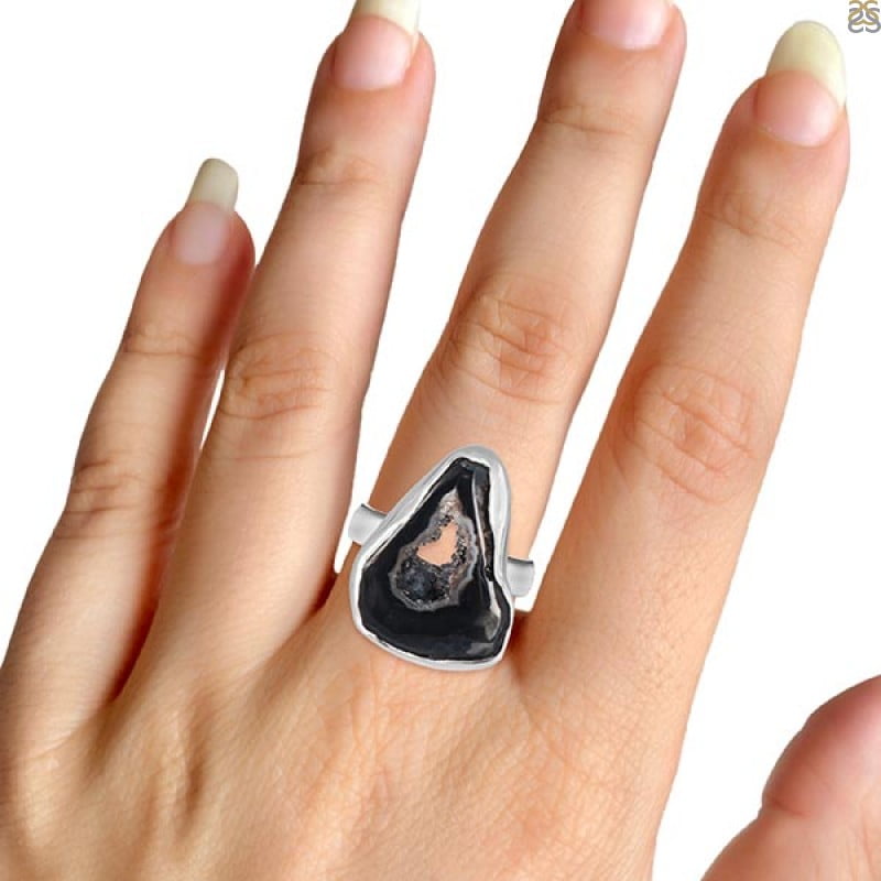 Agate (Black) Adjustable Ring-ADJ-R (ABL-2-115) - Image 3