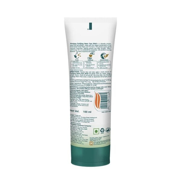 Himalaya Purifying Neem Face Wash, 100 ml - Image 2