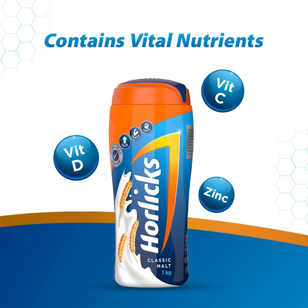 Horlicks Health & Nutrition Drink for Kids, 1kg Jar | Classic Malt Flavor | Supports Immunity & Holistic Growth | Health Mix Powder - Image 6