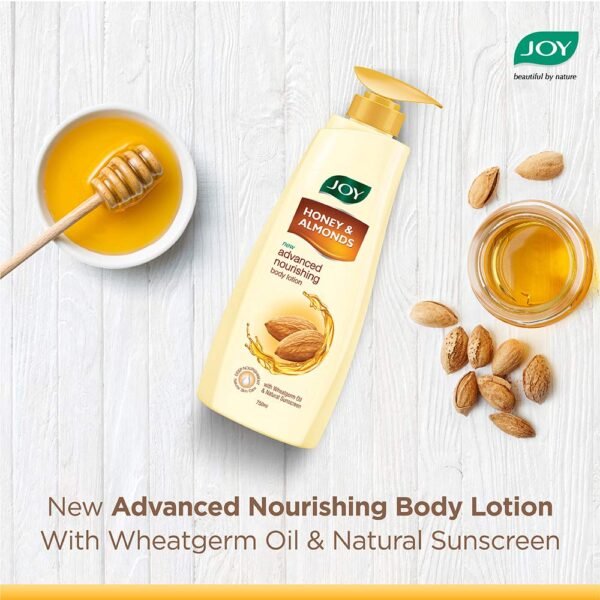 Joy Honey & Almonds Advanced Nourishing Body Lotion - With Wheatgerm Oil & Natural Screen, Deep Nourishment, 750 ml - Image 4