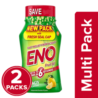 ENO Fruit Salt Lemon Flavour Powder, 100 gm 2x100g Multipack
