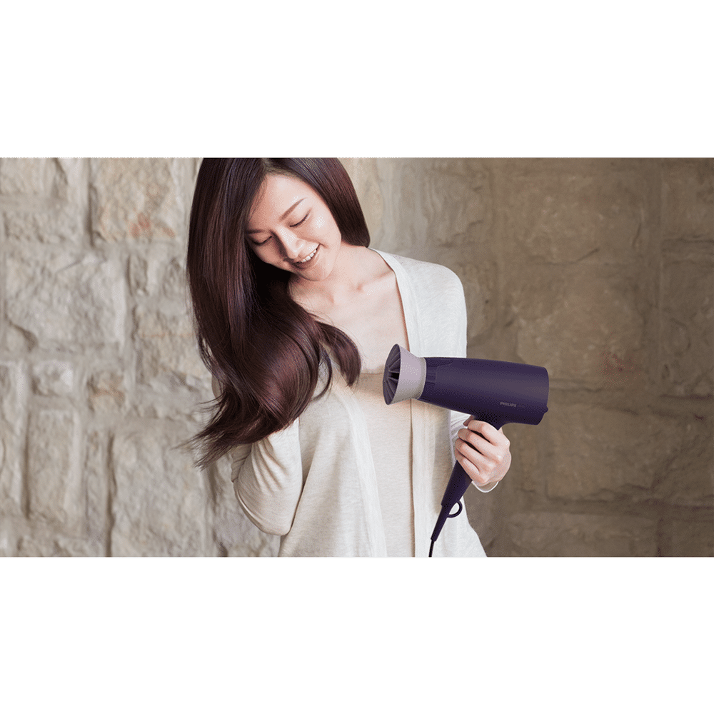 PHILIPS 3000 Series Hair Dryer with 3 Heat Settings & Cool Air Function (Ionic Technology, Purple) - Image 3