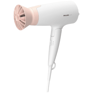 PHILIPS 3000 Series Hair Dryer with 3 Heat Settings & Cool Air Function (Thermo Protect Technology, White & Pink)