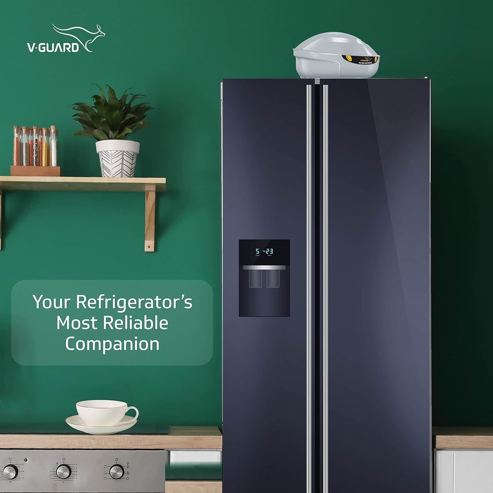 V-GUARD 4 Amps Voltage Stabilizer For Up to 600 Litres Refrigerator + 1 Deep Freezer (135 - 280 V, Fail Safe Circuit Protection, VG 100, Grey) - Image 5