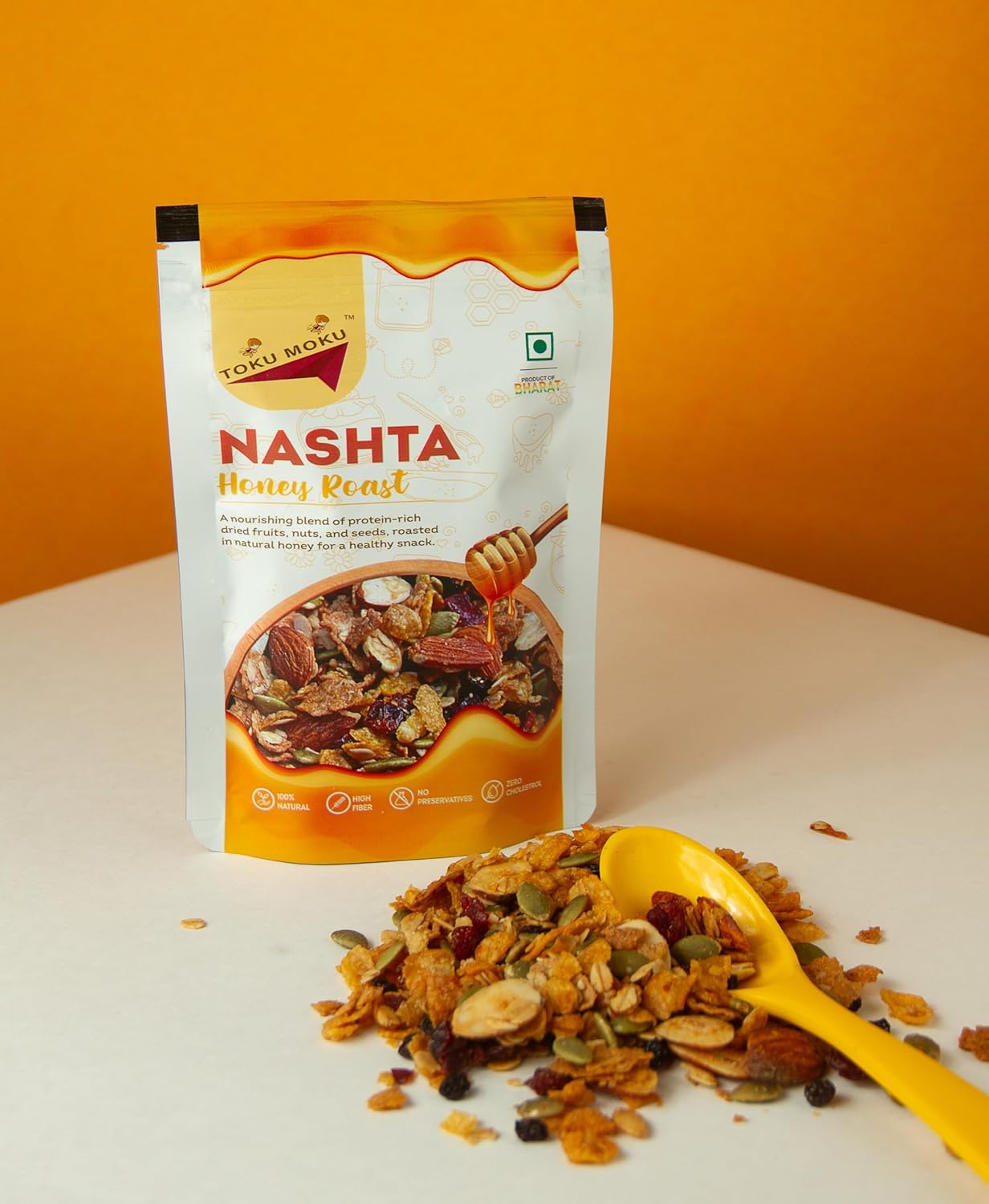 TOKU MOKU- Desi Ragda Kesar Pista | Protein-Rich Dried Fruits and Nuts Jar with Honey Roast Cereal Pouch - Image 5